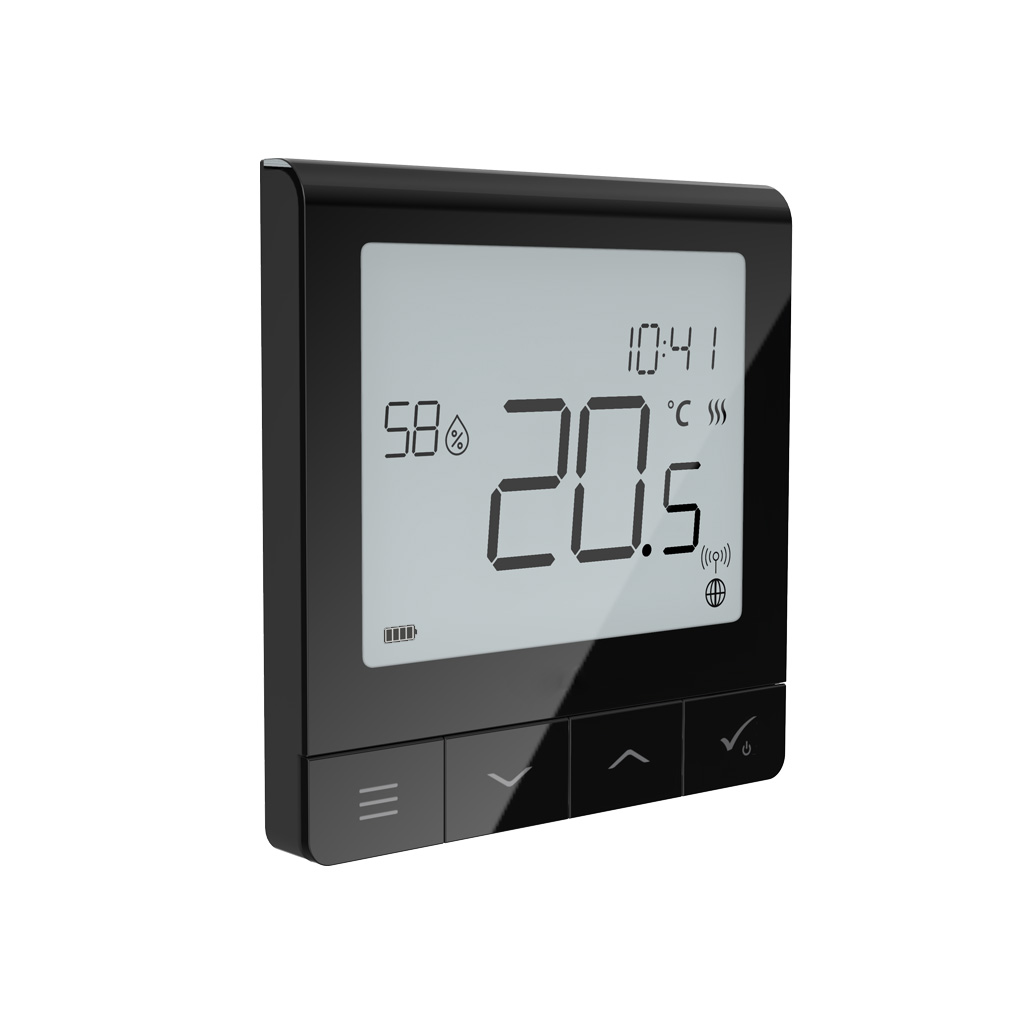 ELITEC SH FRT QT AKKU SW - Premium Funk Raumthermostat ultra