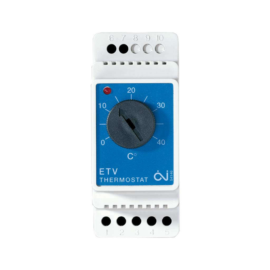 ELITEC VET-1 - Temperaturregler Tragschiene 0..+40°C, 16A, 2